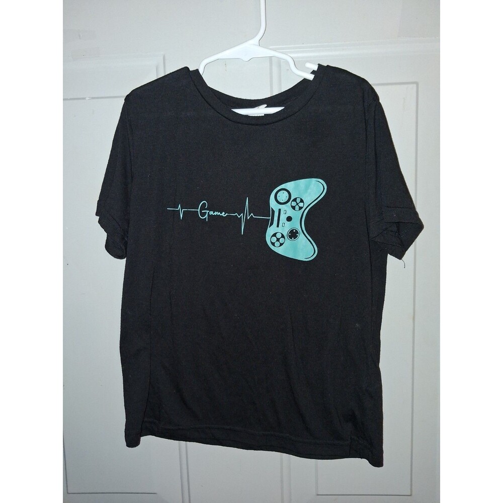 SHEIN Kids Gamer T-Shirt Black 9Y Video Game Controller Graphic Tee